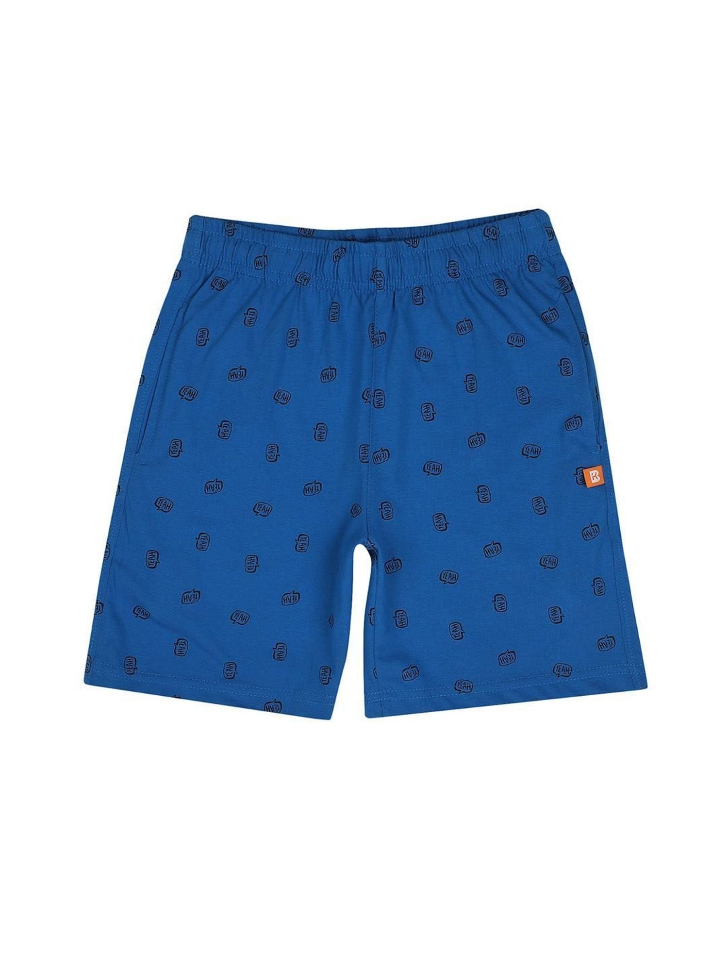 Proteens Kids Royal Blue Printed Shorts