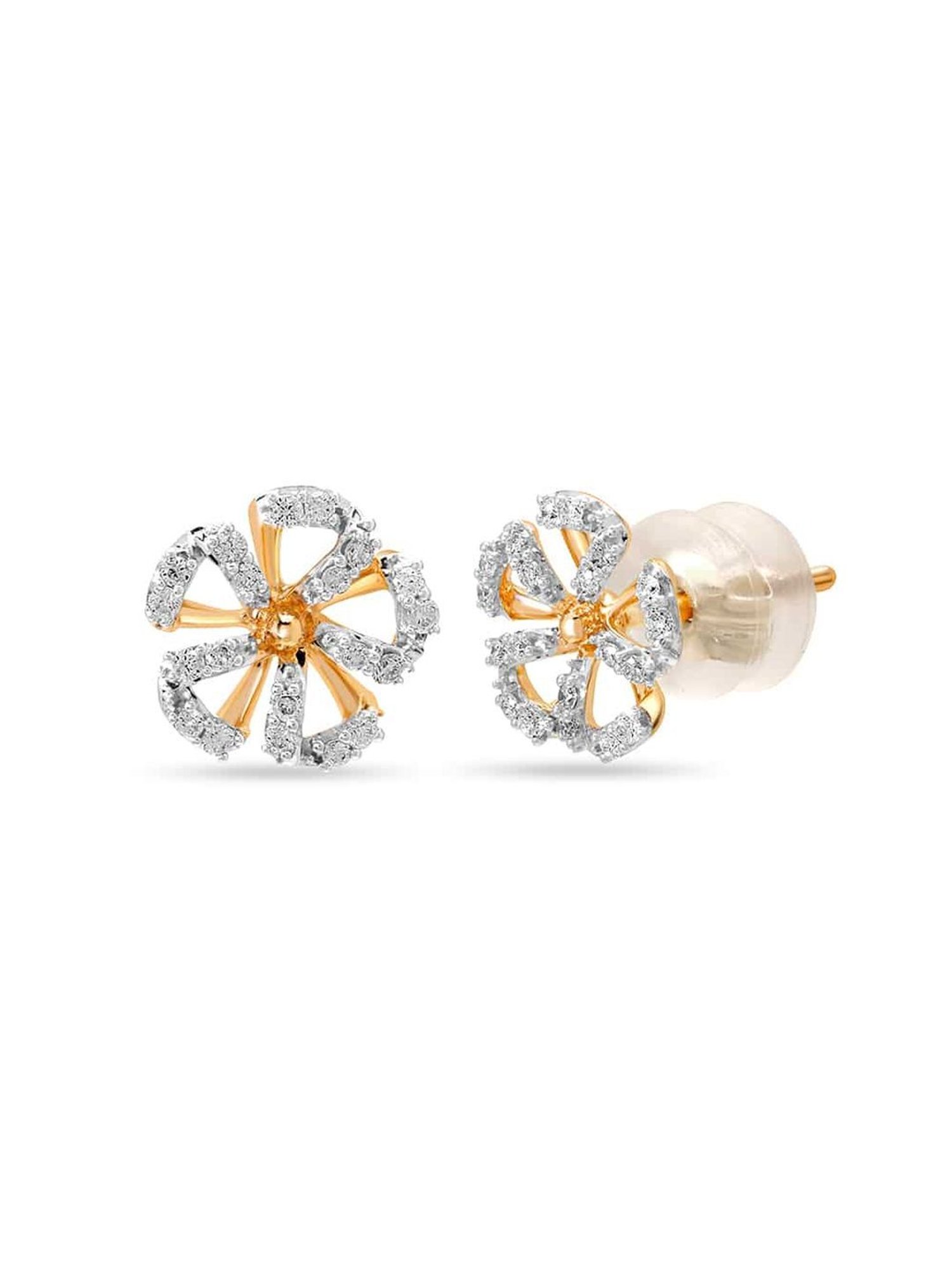 Mia By Tanishq Nature's Finest 14k Gold Floral Delight Stud Earrings