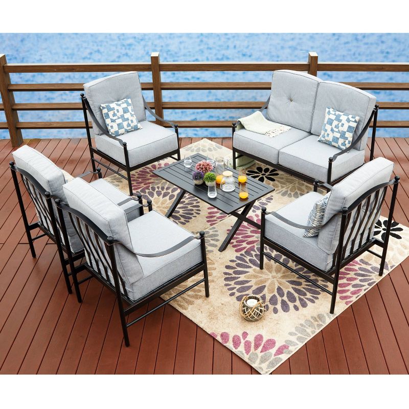6pc Loveseat Patio Seating Set - Patio Festival