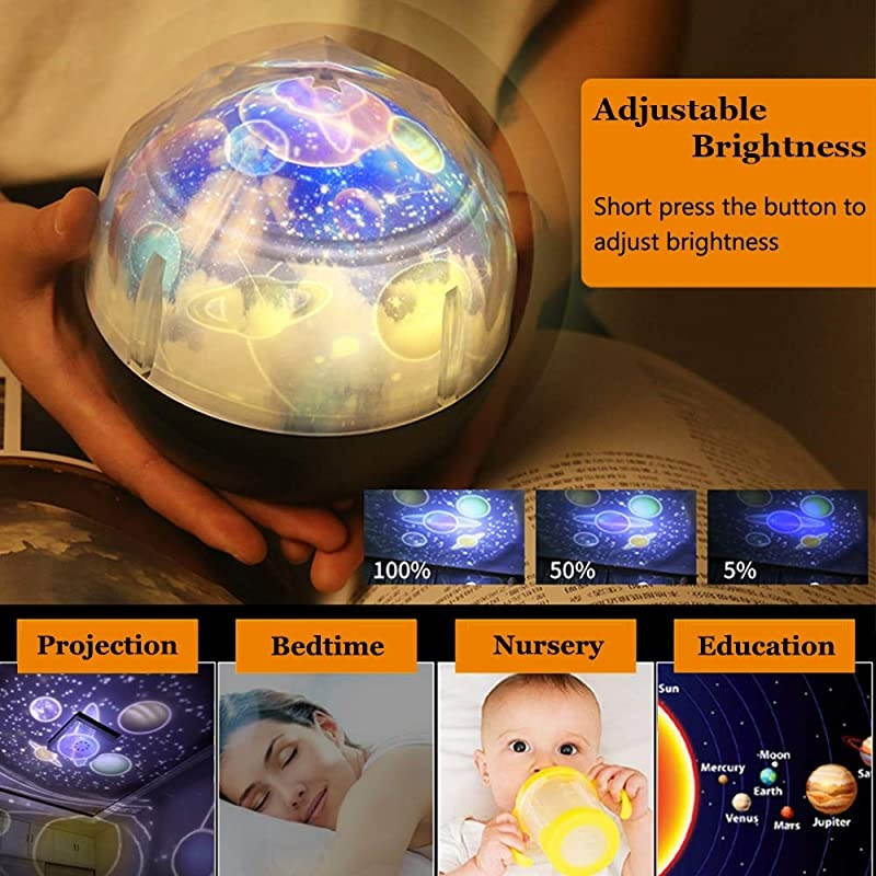 Gifts for 210 Year Old Girls  Star Projector Night Light Lamps for Bedroom Night Light Home Decoration Toys Baby Night Light Nursery Relaxation Holiday Christmas Birthday Gifts XKD1