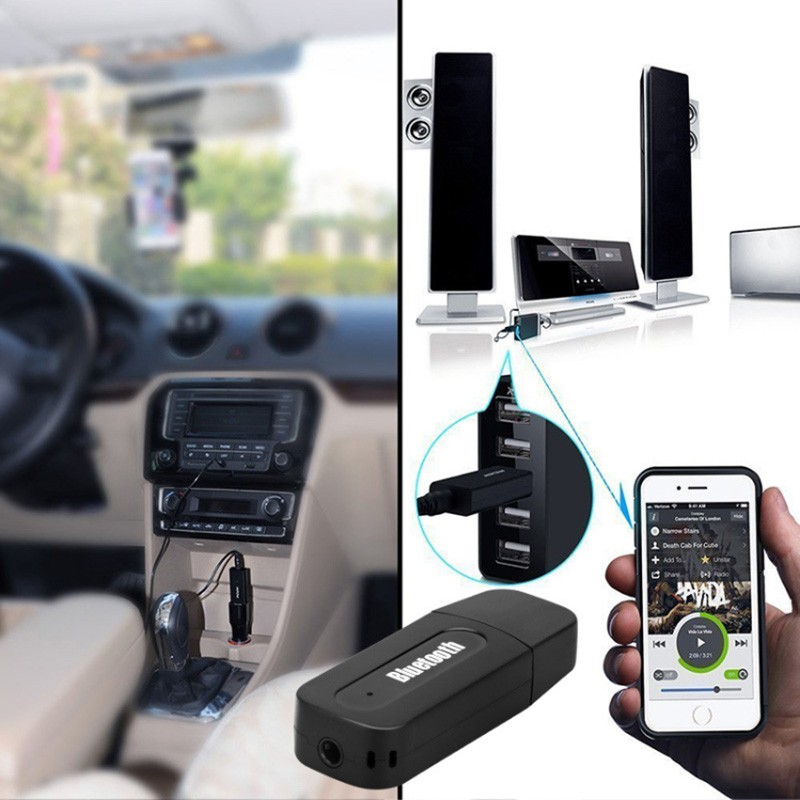 Bluetooth Receiver Wireless USB Adapter Audio 3.5mm Jack A2DP Dongle Stereo Music Receiver for Car AUX Android/IOS Mobile Phone
