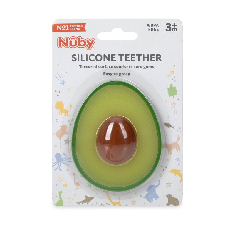 Nuby Silicone Fruit Teether - Avocado