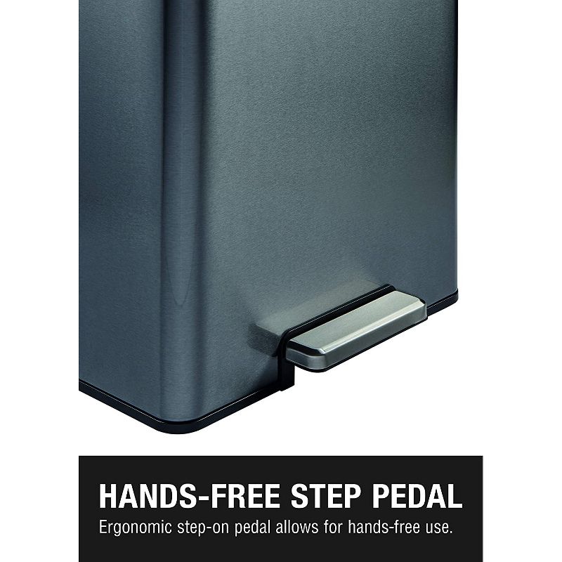 Safco At-Your-Disposal Recycling Center Polyethylene Three 28gal Bins Black 9798BL