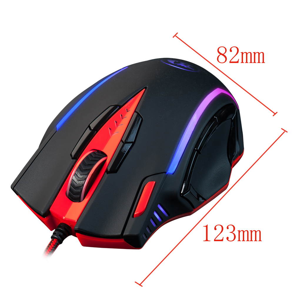 GTX300 USB Wired Colorful LED Backlit Gaming Keyboard with Mouse for PC Laptop