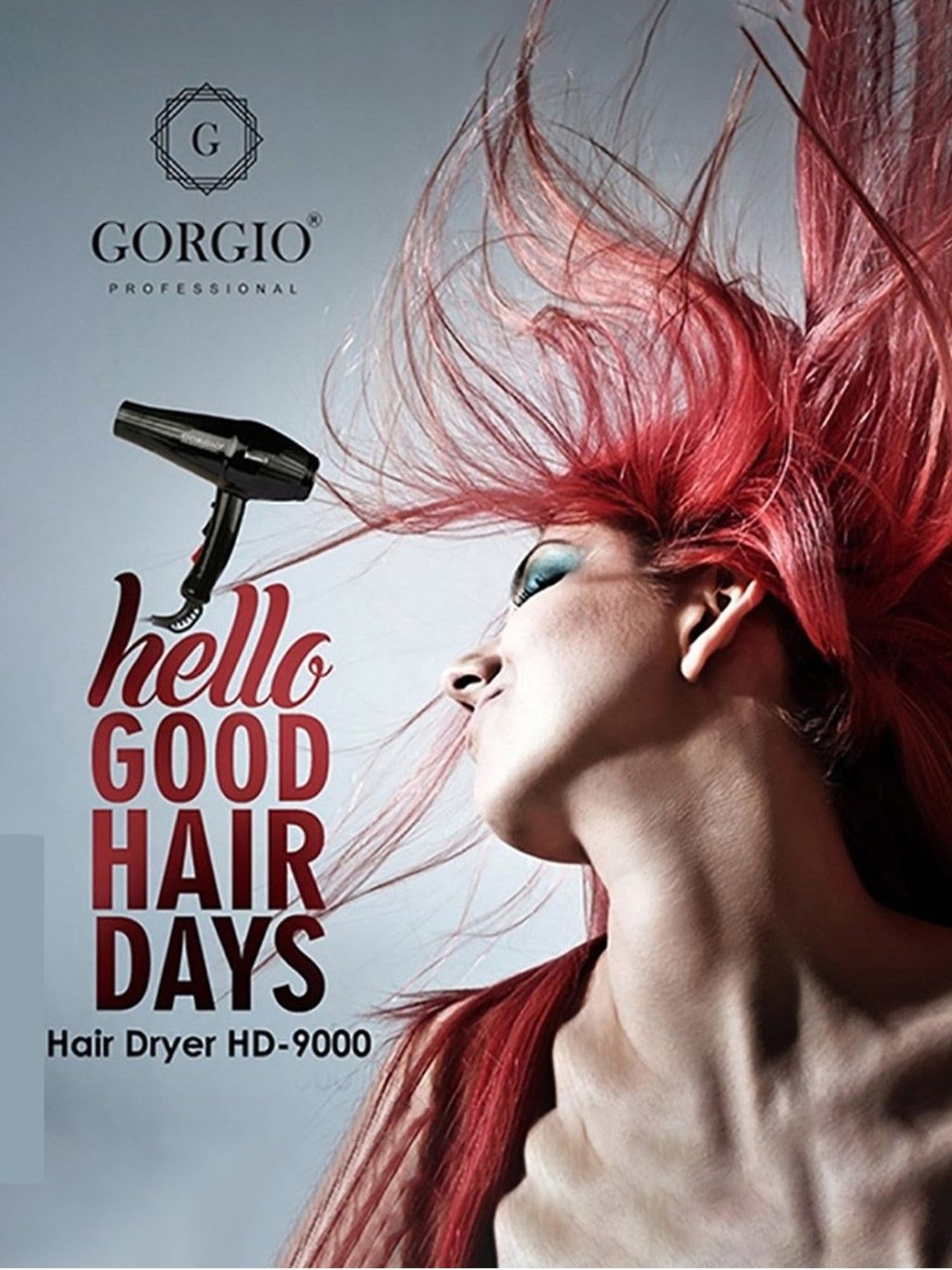 Gorgio Professional HD9000 3000W Hair Dryer (Black)