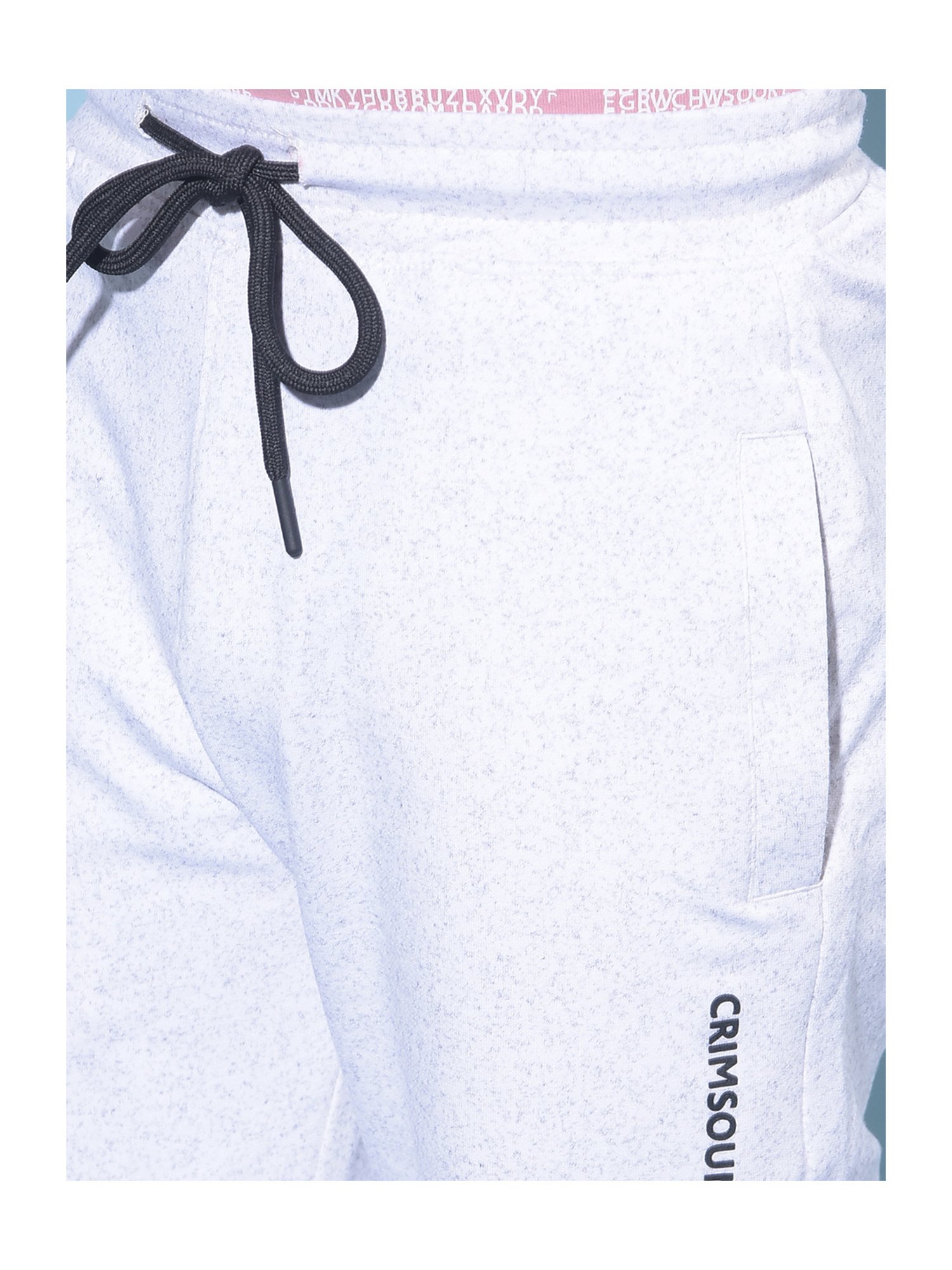 Crimsoune Club Boys White Textured Trackpants