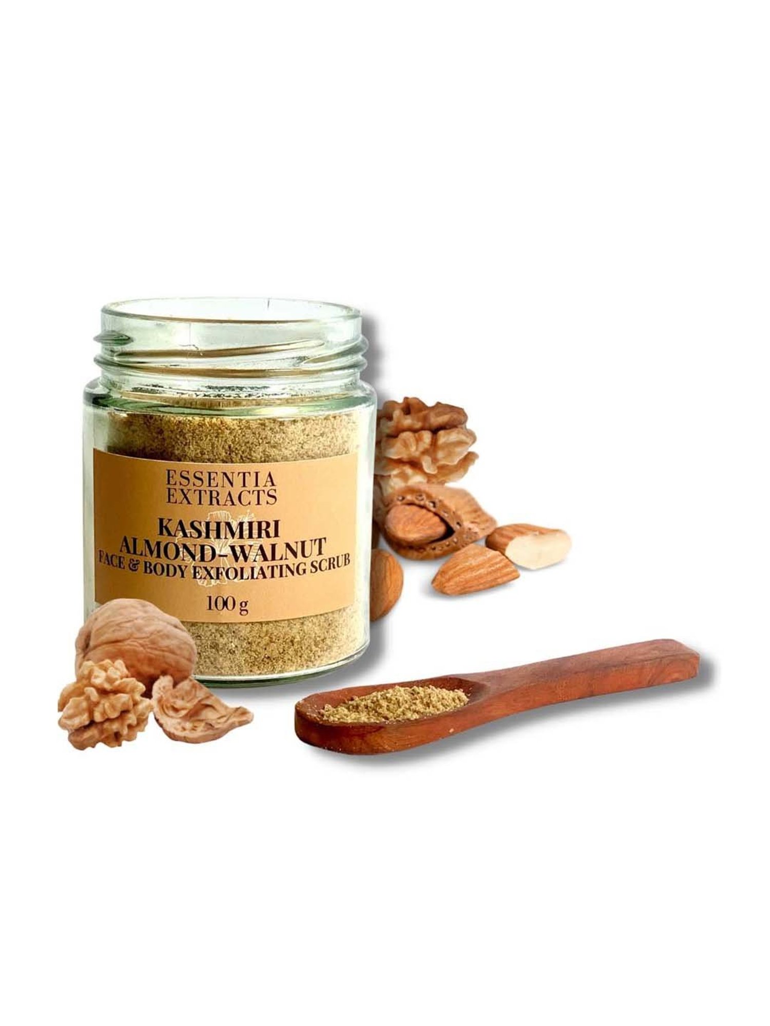 Essentia Extracts Kashmiri Almond Walnut Face Scrub - 100 gm