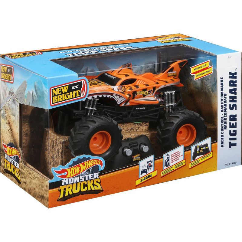 New Bright R/C 1:15 Scale Hot Wheels Monster Truck - Tiger Shark