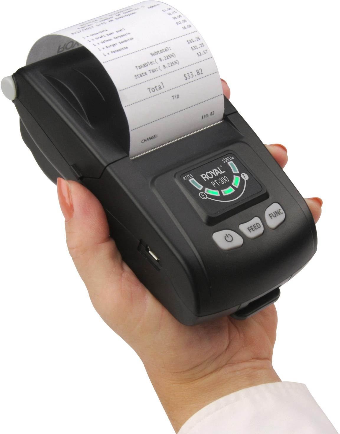 PT-300 Wireless Hand-held Thermal Printer with Wi-Fi, Bluetooth and USB