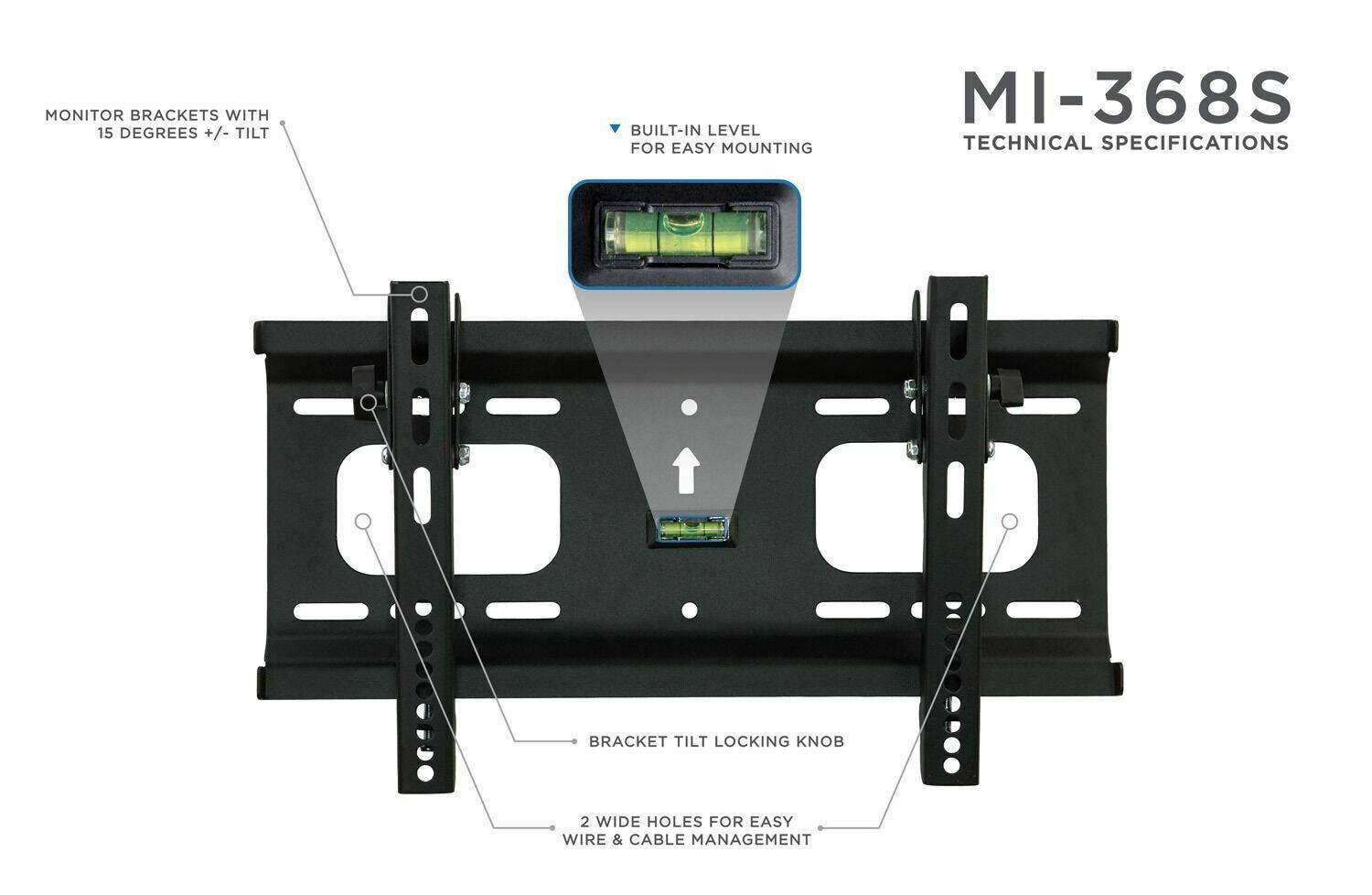 Low Profile Tilting TV Wall Mount for 32" - 55" Inch 165 Lbs Capacity