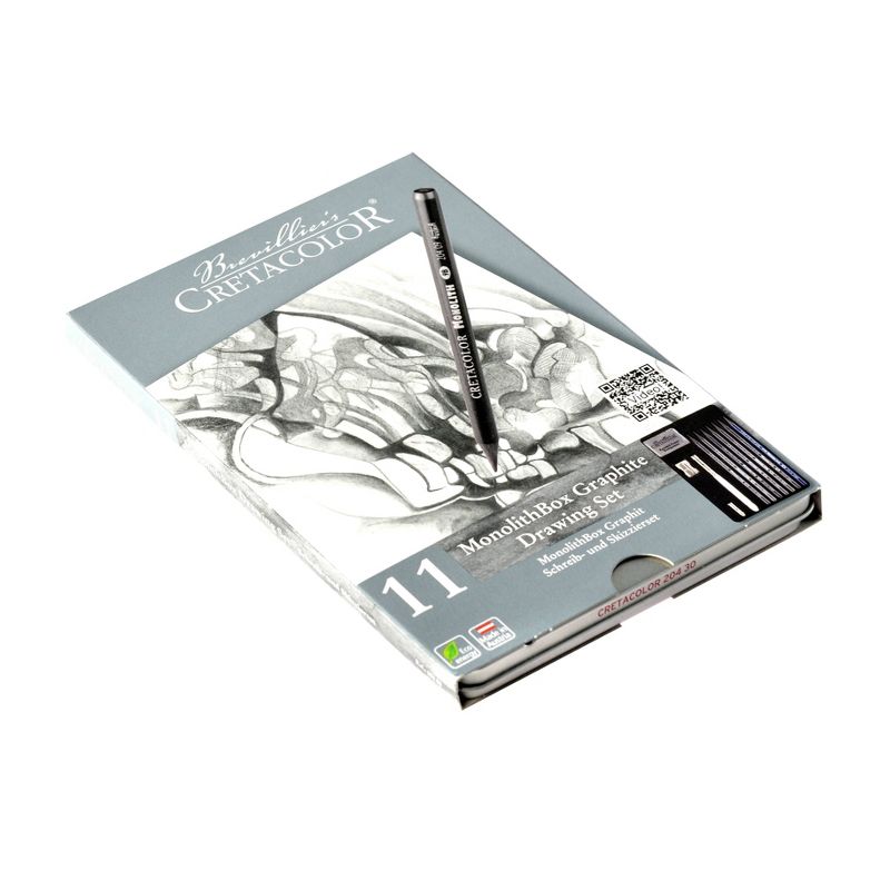 Monolith Drawing Set in Metal Box 11pc - Cretacolor
