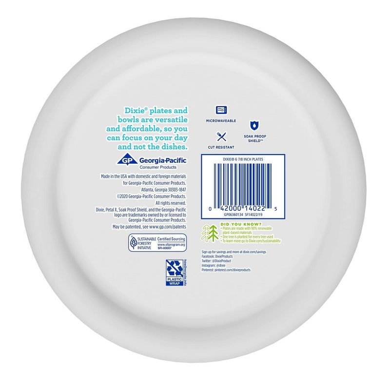 Dixie Everyday 6 7/8" Paper Plates - 58ct