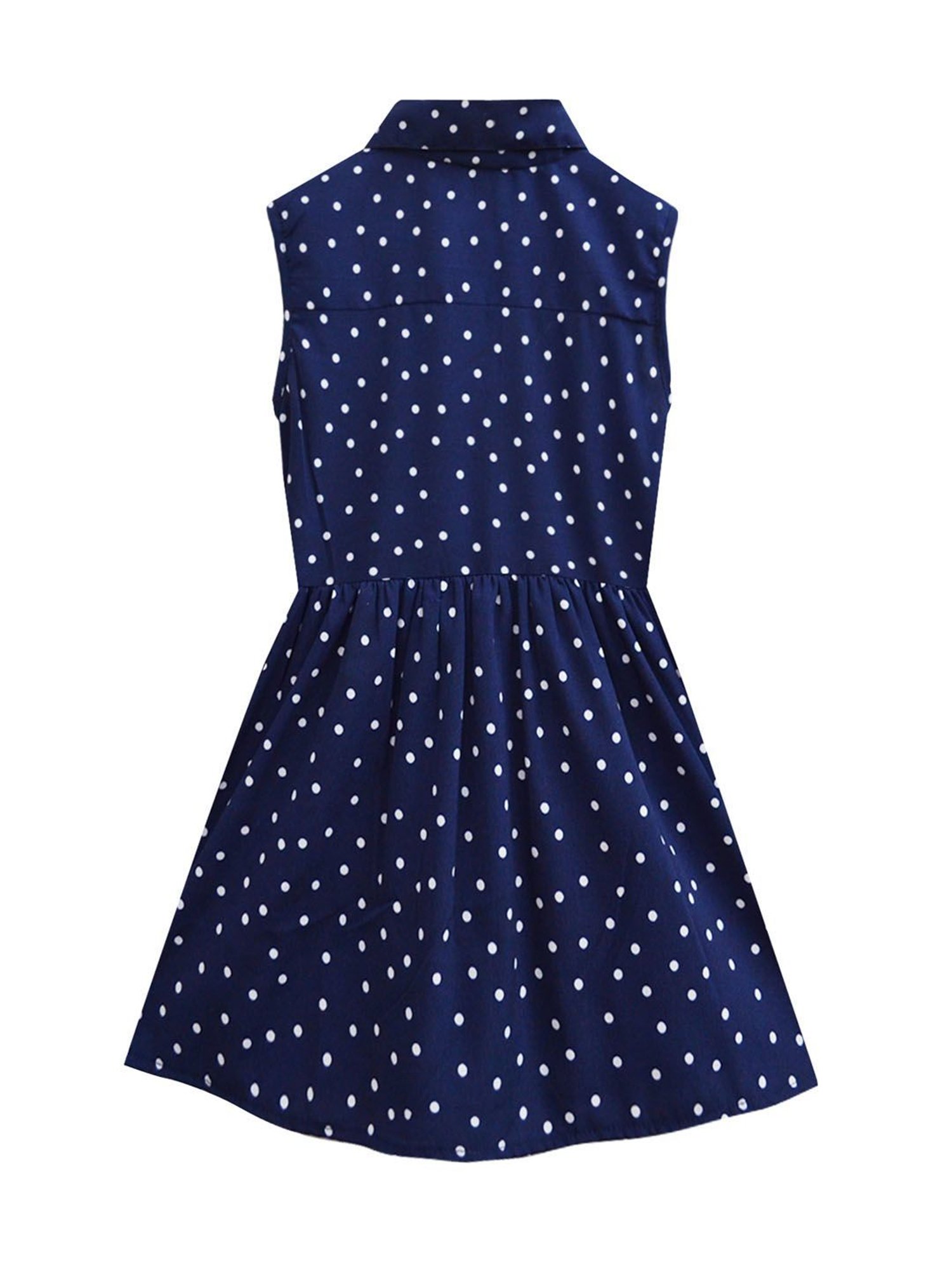 A.T.U.N. Girls Navy & White Printed Shirt Dress