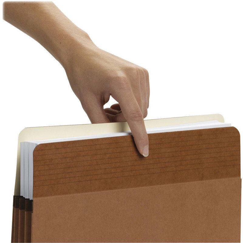 Business Source 25ct Redrope Legal Expanding File Pockets - Red