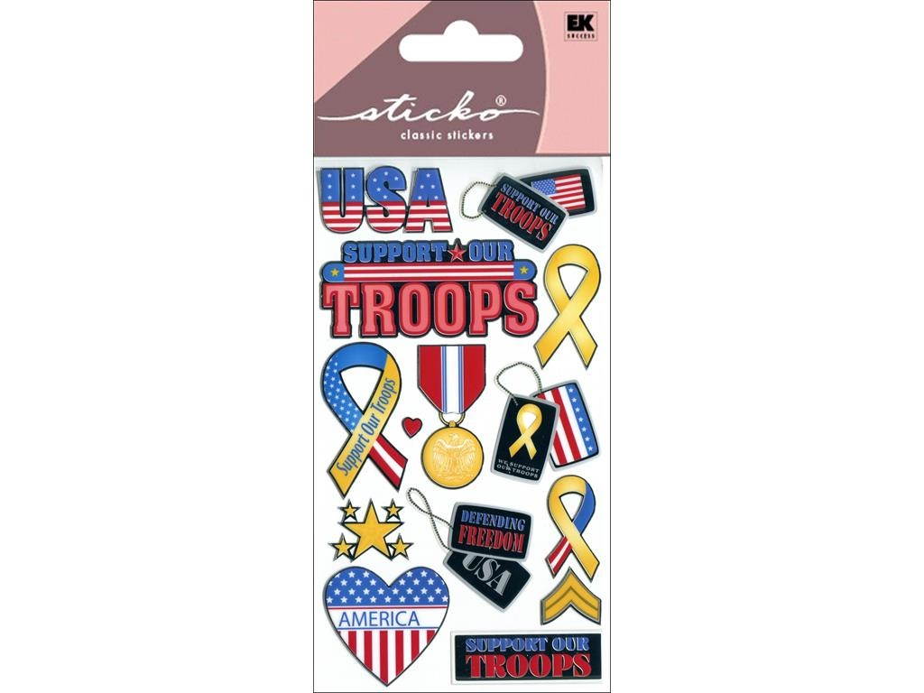 Sticko Classic Stickers-Support Our Troops