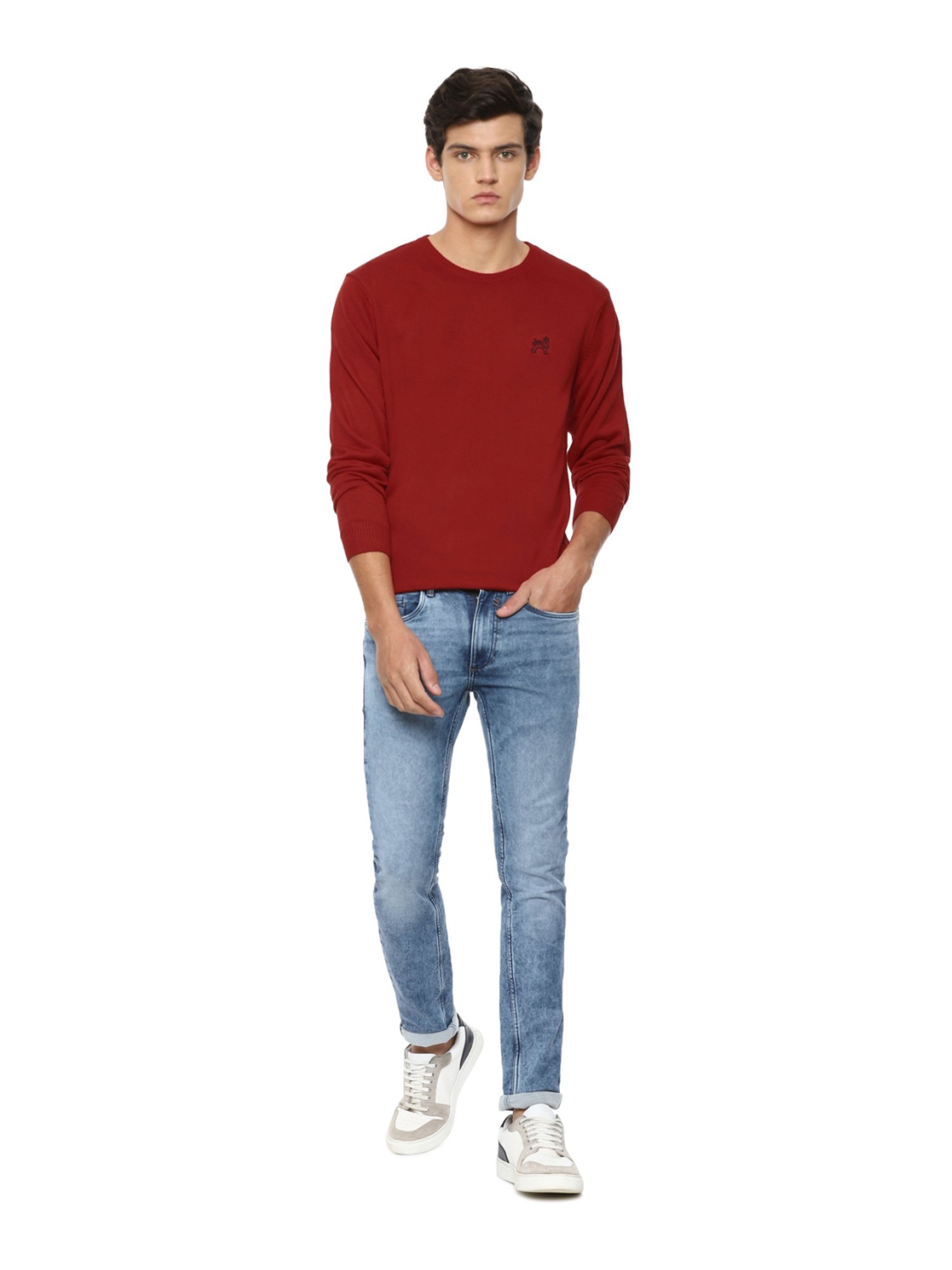 Van Heusen Sport Red Regular Fit Sweater