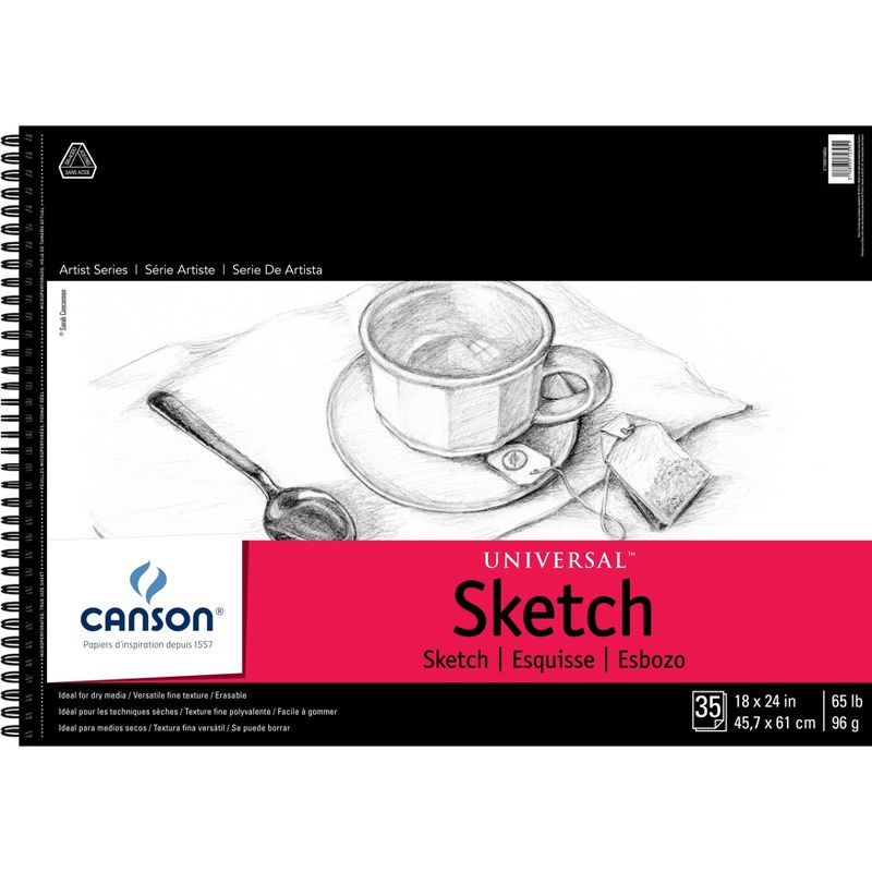 Canson Universal Spiral Sketch Book 18"X24"-35 Sheets