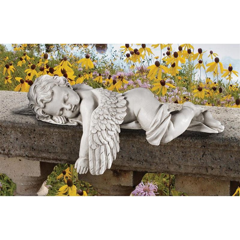 Design Toscano Sleepy Time Baby Angel Statue - Off-White