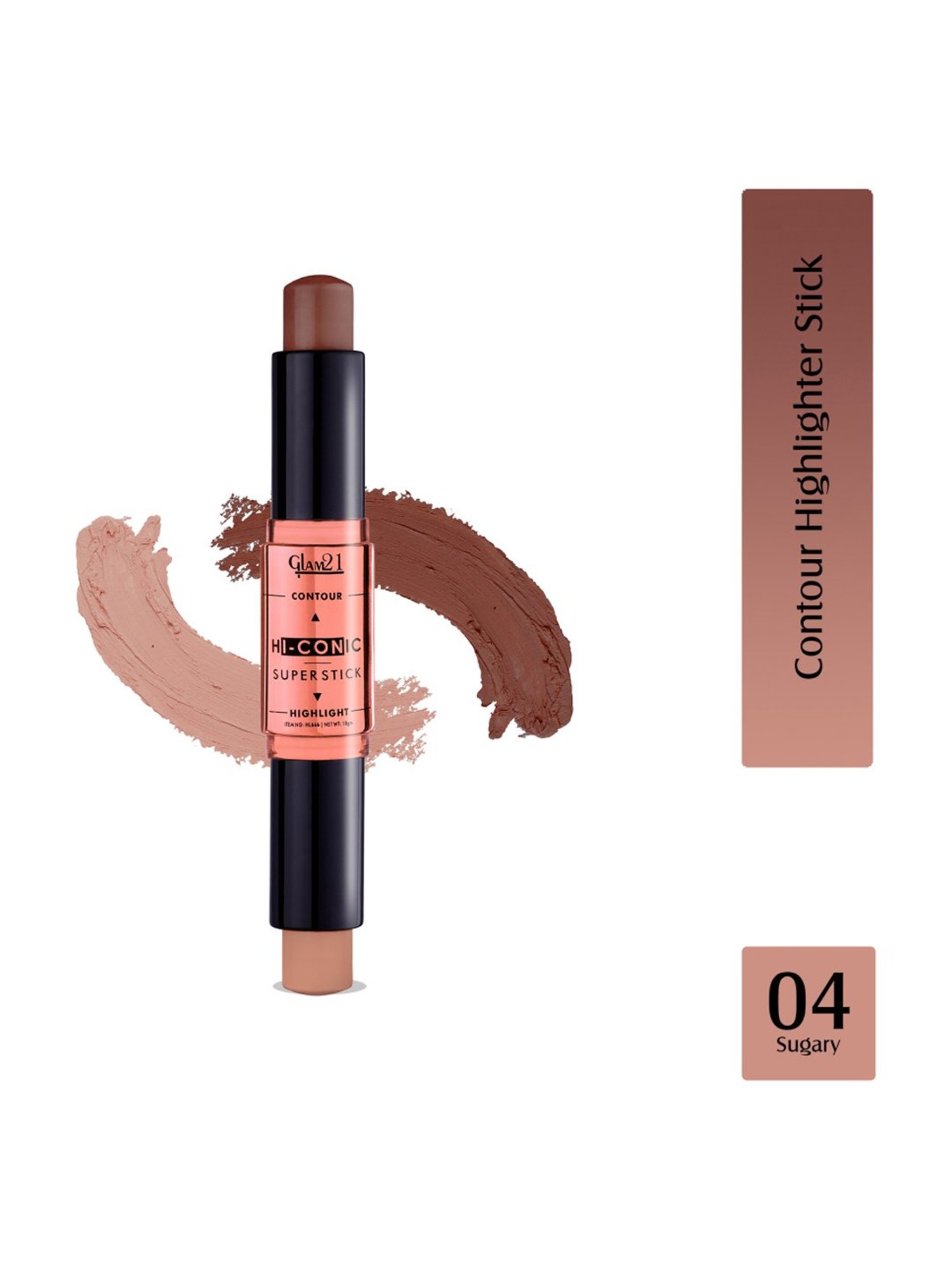 Glam21 Hi-Conic Contour & Highlight Stick 04 Sugary - 10 gm