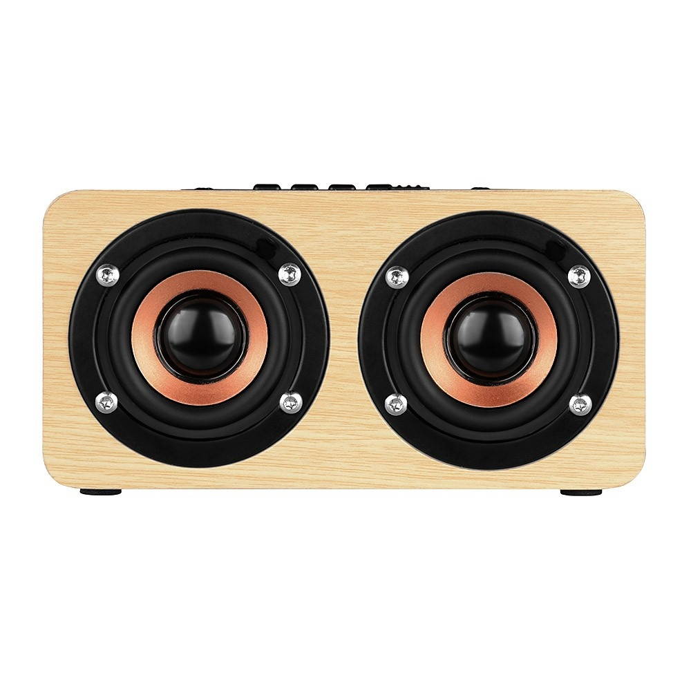 W5 Red Wood Grain Speaker Bluetooth 4.2  Light
