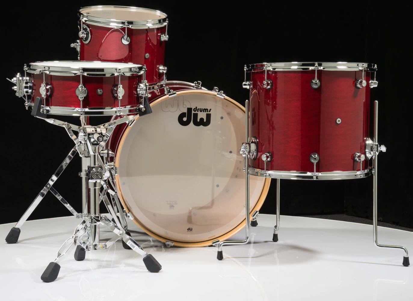 DW Design Series 4pc Drum Set - Cherry Stain 12/16/22/14SD