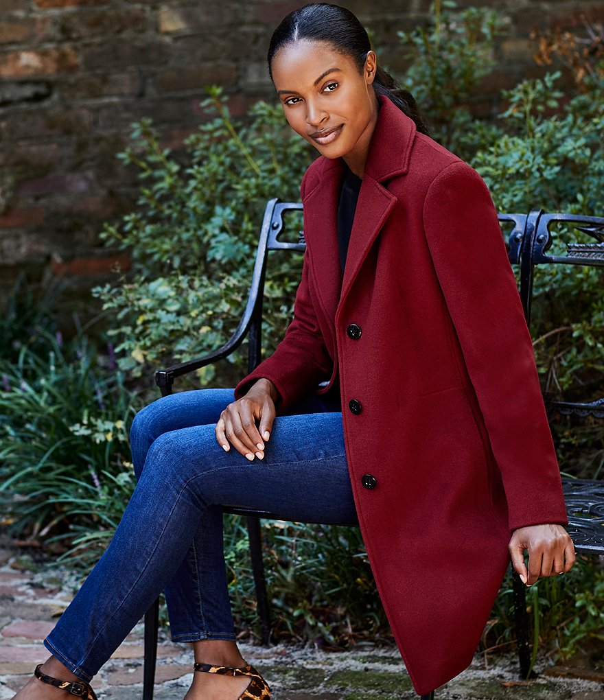 Kenneth Cole New York Short Water-Resistant Stand Collar Hooded Long Sleeve Chevron Puffer Jacket