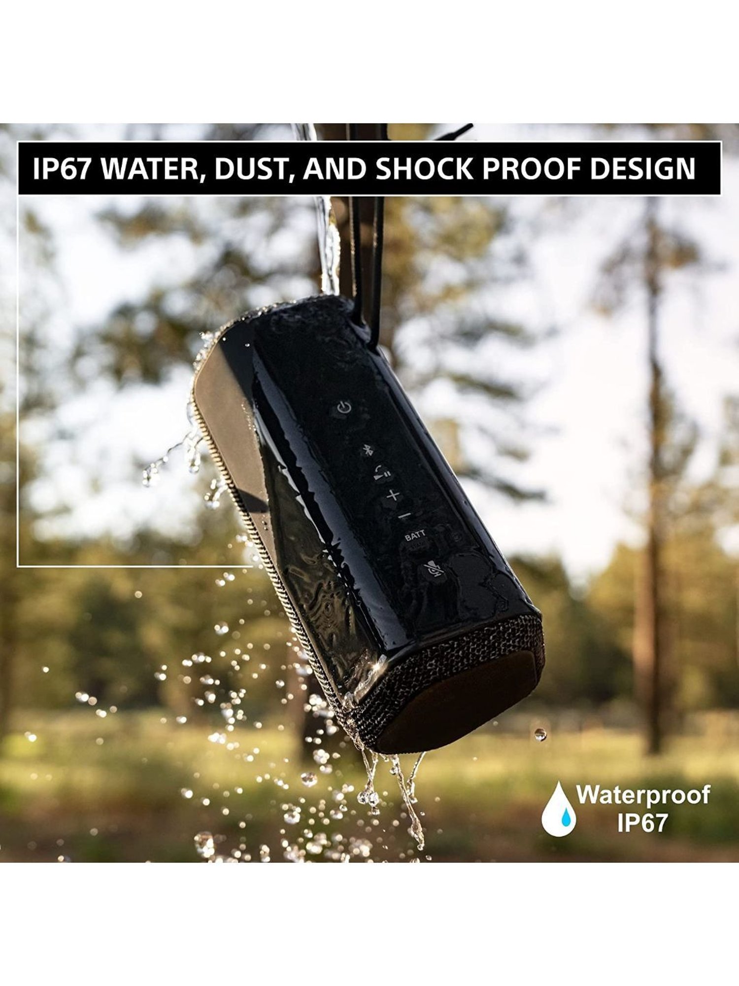 Sony SRS-XE200 X-Series Wireless Ultra Portable-Bluetooth-Speaker with 16Hrs Battery Life (Black)