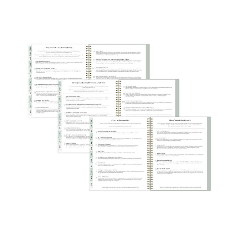 2021 The Everygirl Planner 8.5" x 11" Clear Plastic Cover Weekly/Monthly Wirebound Tuberose - Blue Sky