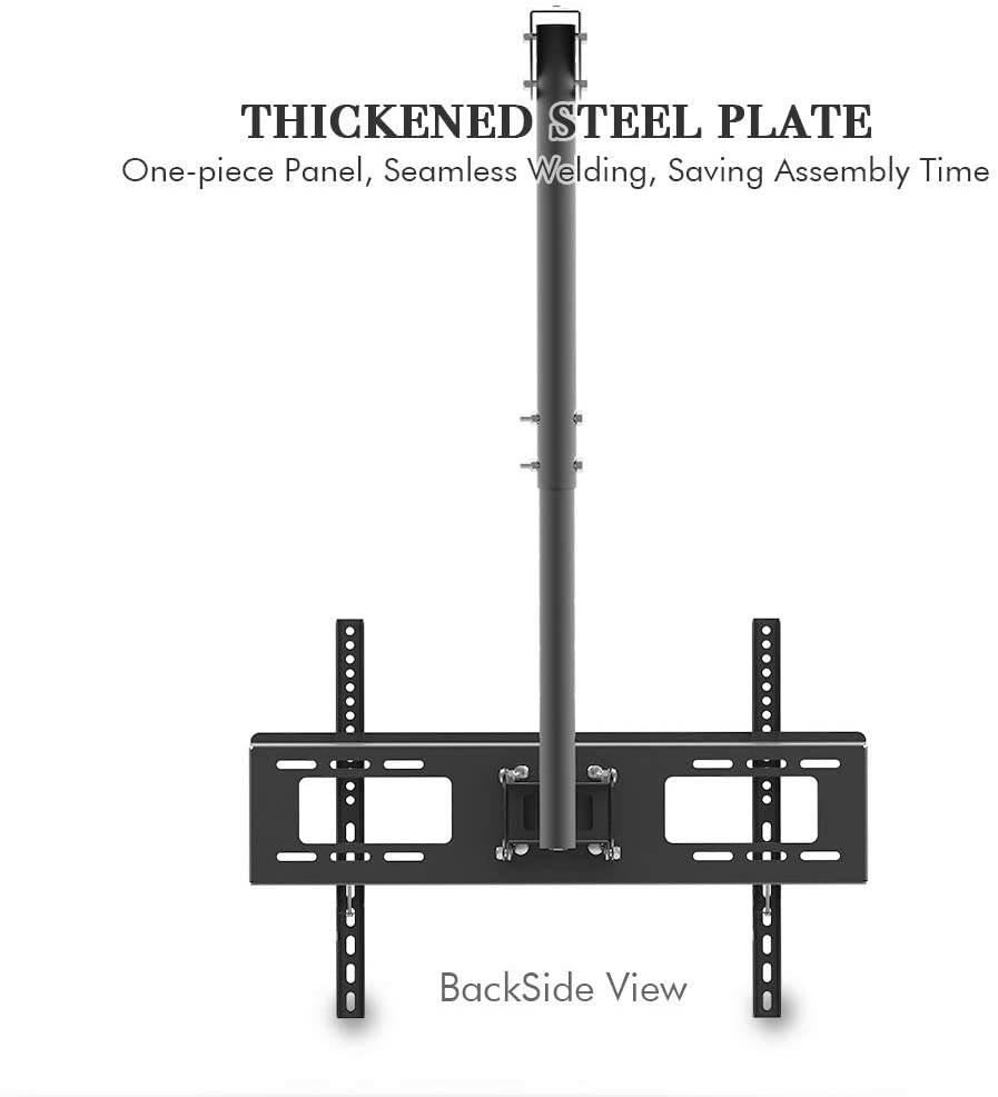 LEADZM TMC-7006 Ceiling Mount TV Wall Bracket Roof Rack Pole Retractable for 32"-70" Flat Screen TV Ceiling Mount Adjustable Bracket Fits Most LED, LCD, OLED and Plasma Flat Screen