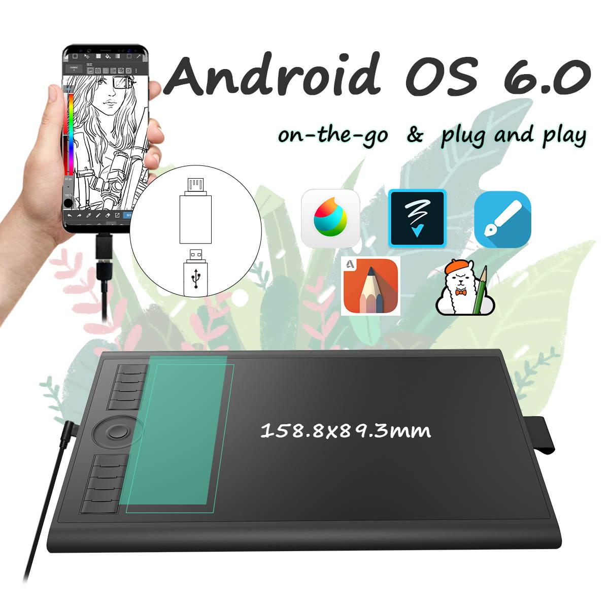 GAOMON M10K PRO Dail and Tilt Supported Pen Tablet with 8192 Battery-Free Pen and 10 Keys -10 x 6 Digital Drawing Graphics Tablet for Android Win Mac OS