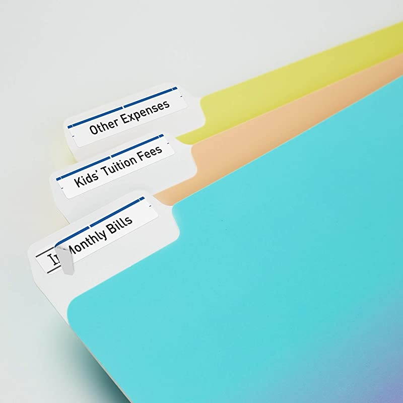 Blue File Folder Labels for Laser and Inkjet Printers with TrueBlock Technology 23 inches x 3716 inches Box of 1500 5766