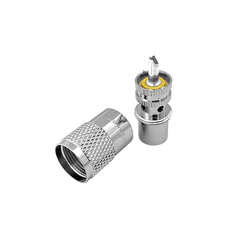 PL259 Coax Connectors Male UHF Solder Plug 831SP15RFX 2 Pack