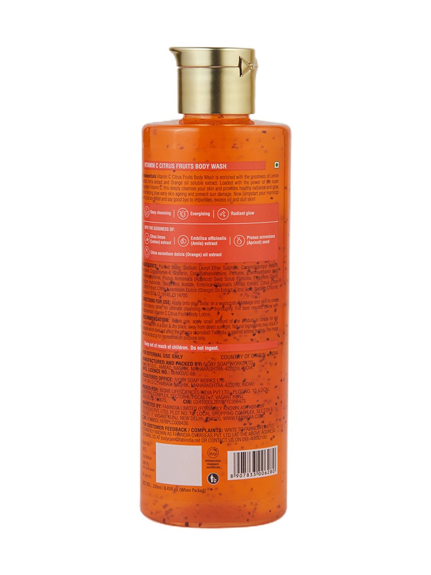 Fabessentials Vitamin C Citrus Fruits Body Wash - 250 ml