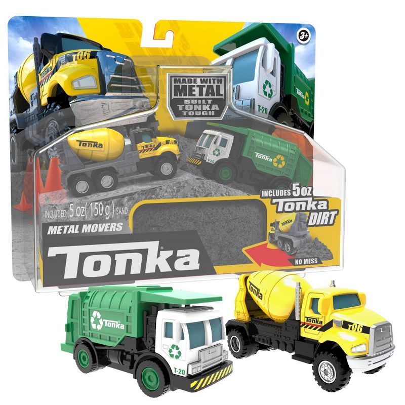 Tonka Mini Movers - Garbage Truck & Cement Mixer