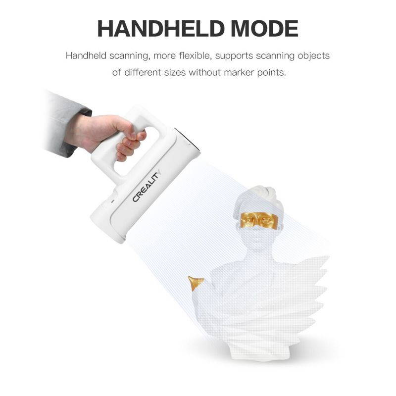 Original Creality CR-SCAN01 Portable 3D Scanner 3D Modeling Scanner High Precision Support OBJ/STL Output with Turntable for 3D Printing Industrial Design Modeling