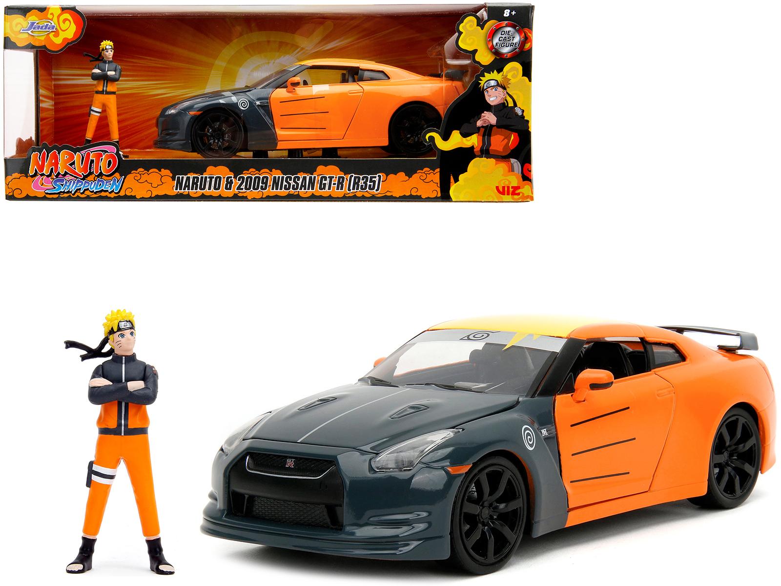 2009 Nissan GT-R (R35) Ben Sopra Dark Blue with Graphics "Godzilla" "Hollywood Rides" Series 1/32 Diecast Model Car by Jada