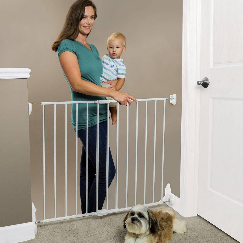 Toddleroo by North States Essential Stairway And Walkway Baby Gate - White -  24.5"- 40.5" Wide