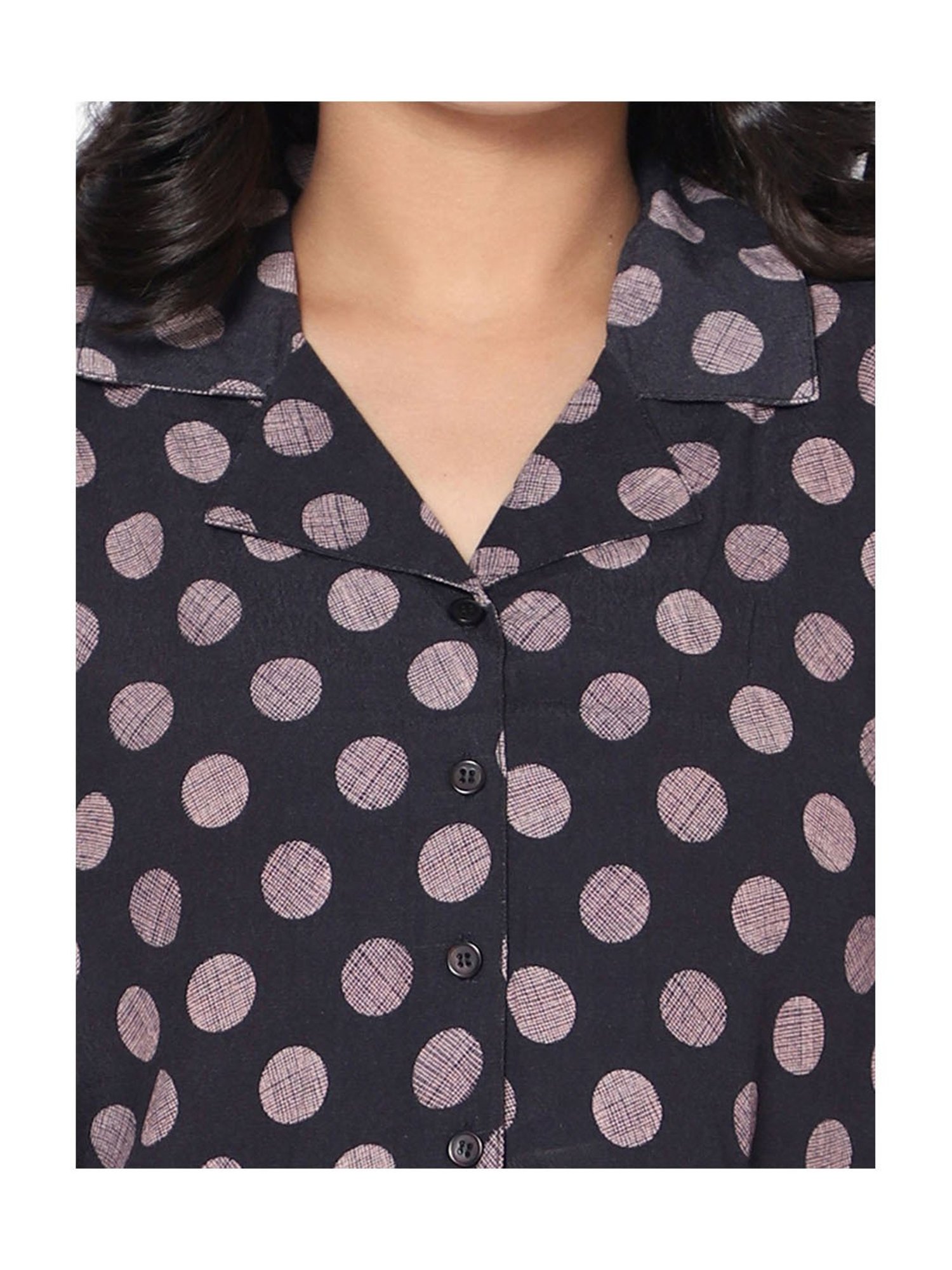 TeenTrums Girls Black Printed Shirt Top