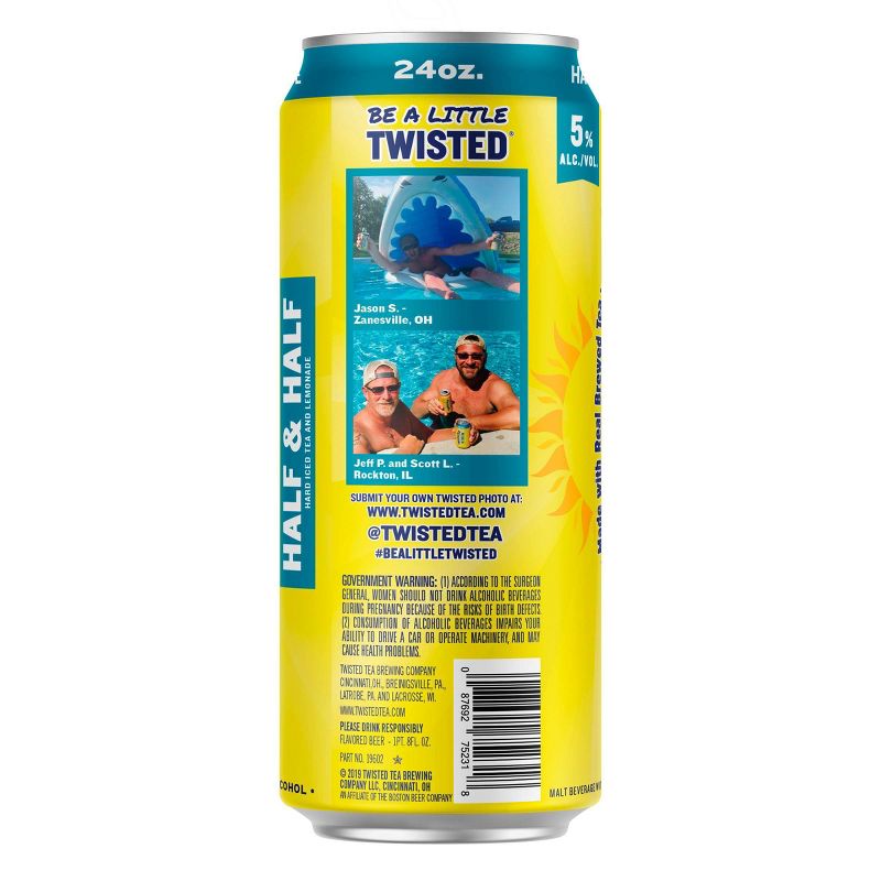 Twisted Tea Half and Half Hard Iced Tea and Lemonade - 24 fl oz Can