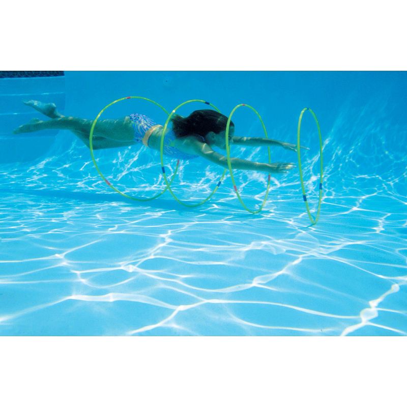 Swimline 22" Water Sports Underwater Slalom Hoops Course Swimming Pool Kids Game - Green