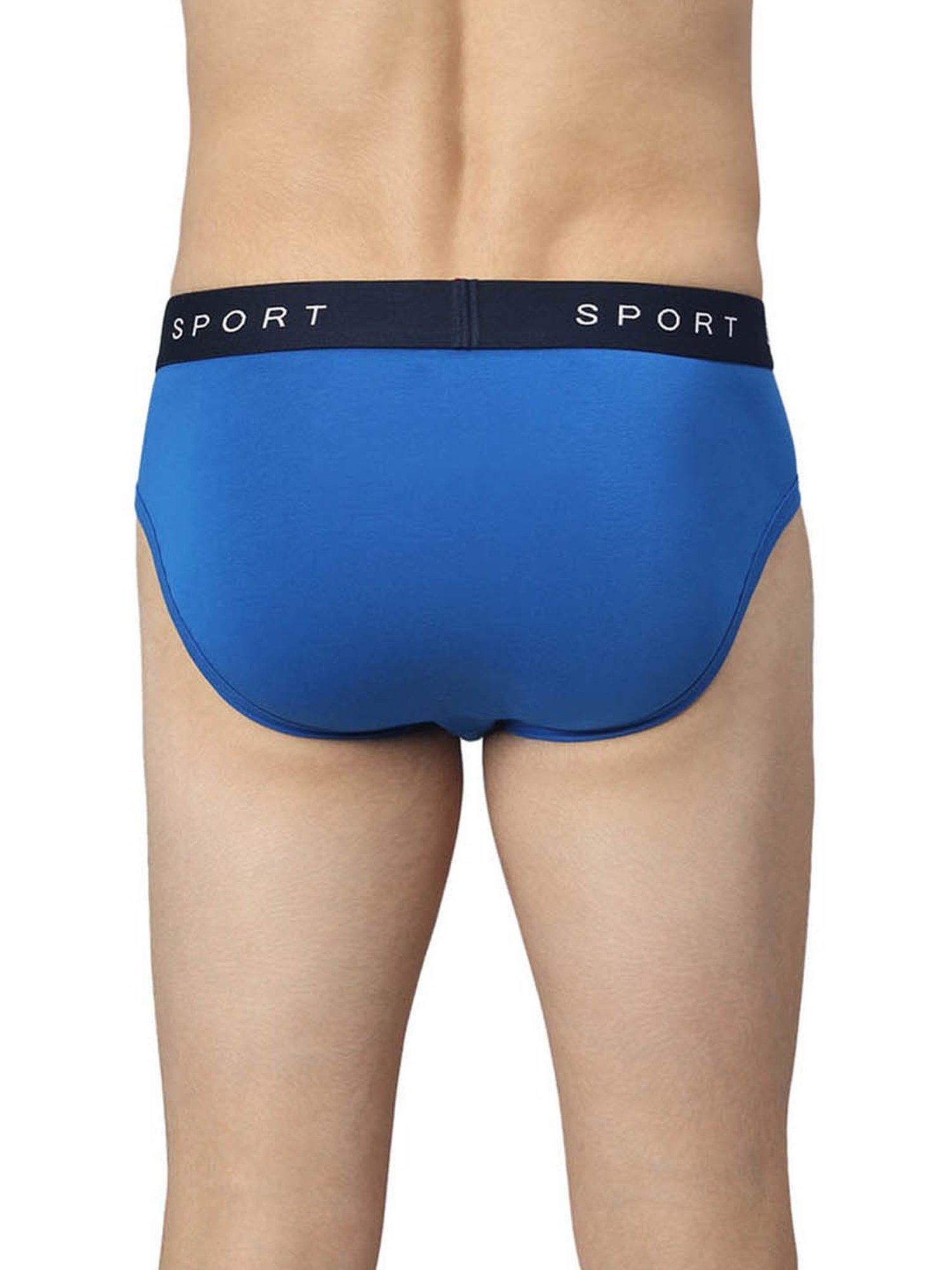 Van Heusen Sport Regular Fit Plush Back Elasticized Waistband Ultra Soft Briefs - Nautical Blue