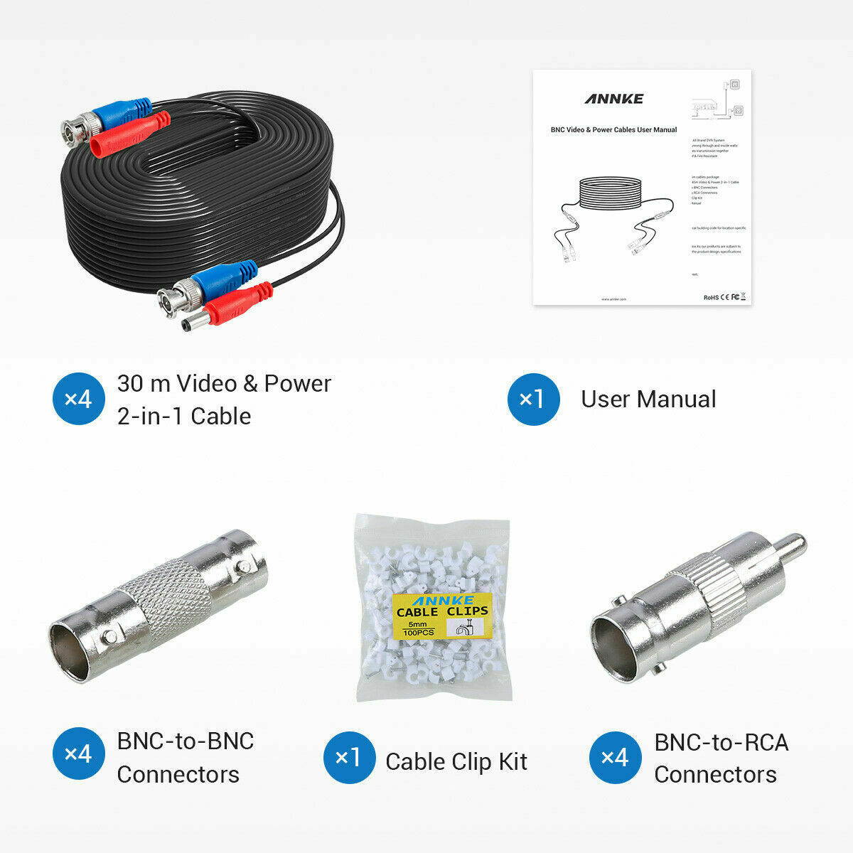 15 foot Blue BJC High-flex 3G/6G HD SDI patch cable (Belden 1505F), BNC to BNC