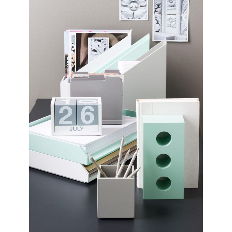 Design Ideas SimpleStructure Stackable Letter Tray - Letter and Document Desk Organization - White, 13.5" x 10.3" x 2.2"