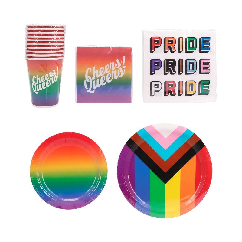 Large Flag with 5 Mini Flags Genderqueer - Bullseye's Playground™