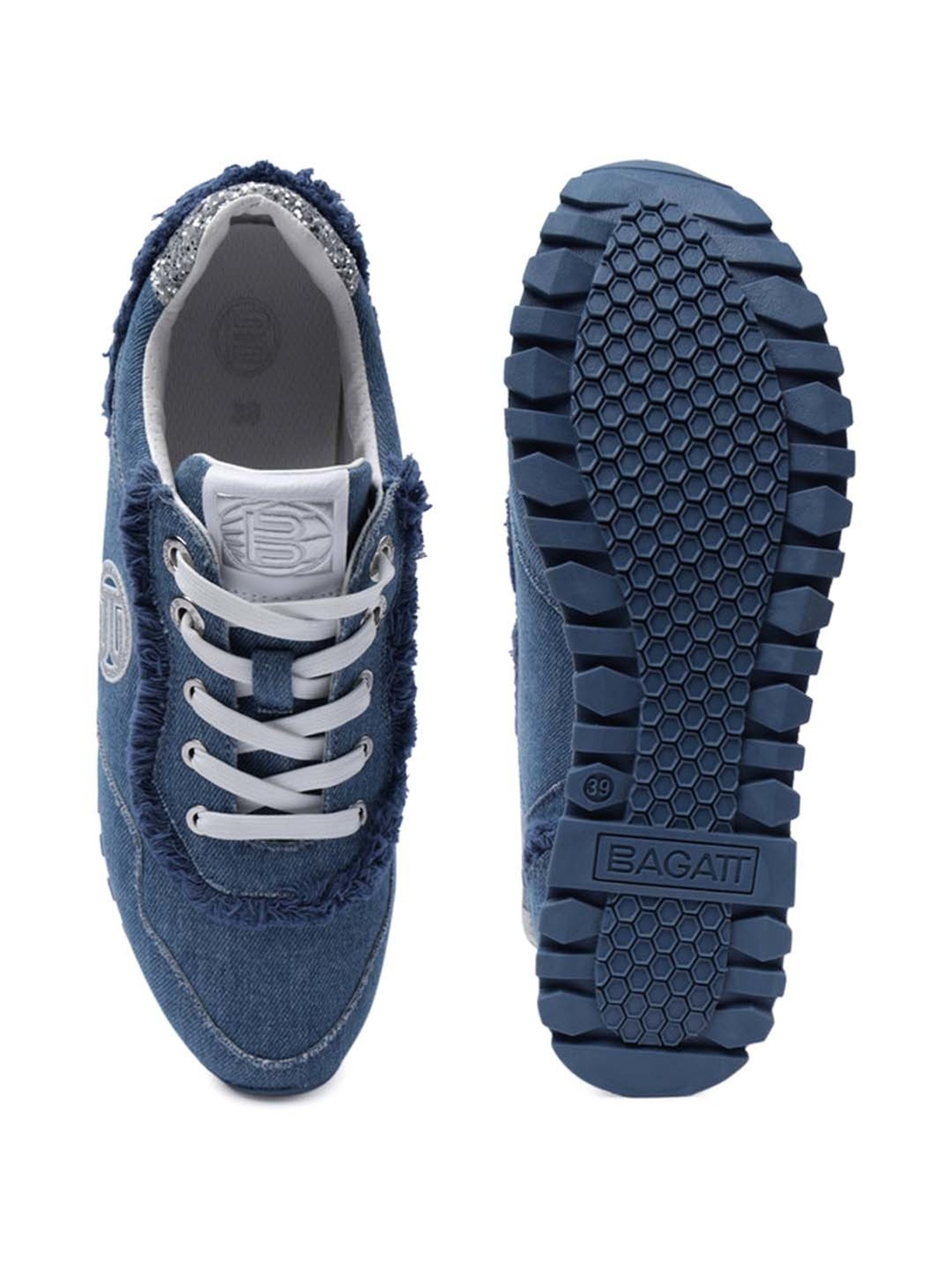 BAGATT Women's Siena Blue Casual Sneakers