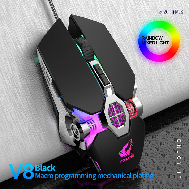 V8 Mechanical Wired Mouse Gaming Computer Gaming Macro Programming Mouse