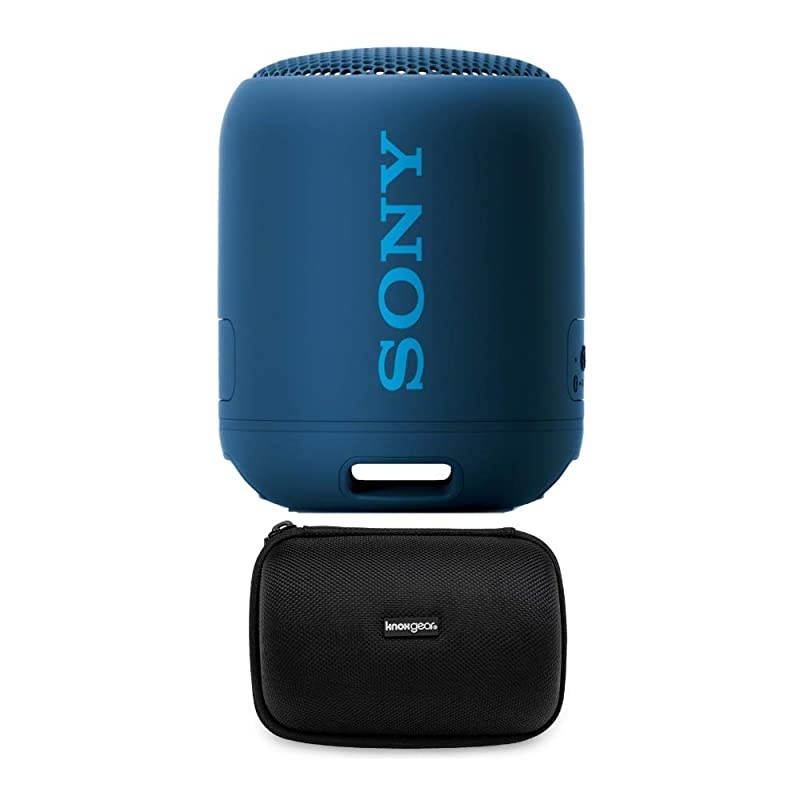 SRS-XB12 Extra Bass Portable Bluetooth Speaker (Blue) with Hardshell Carrying Case Bundle (2 Items)