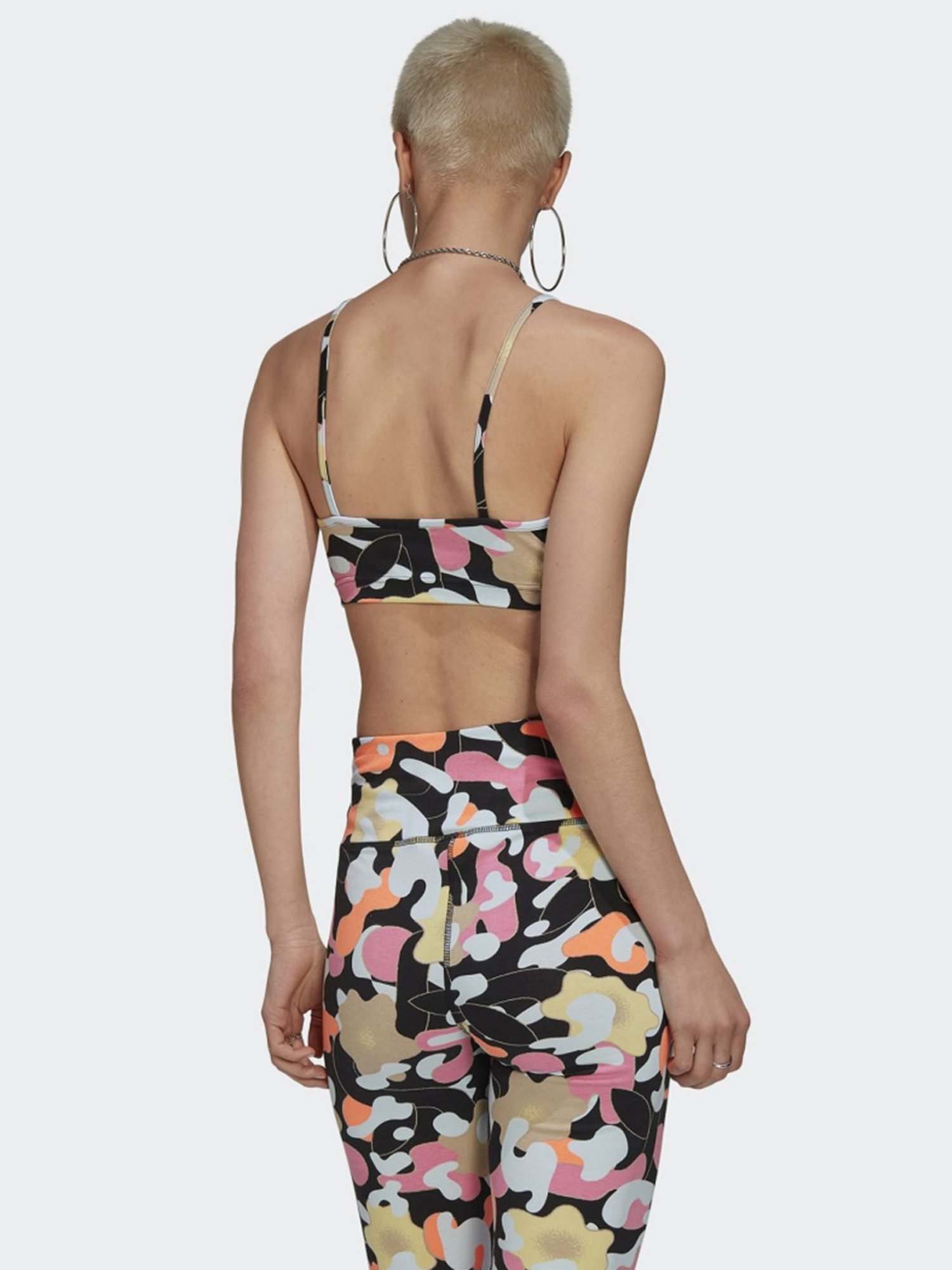 Adidas Originals Multicolored Cotton Printed Crop Top