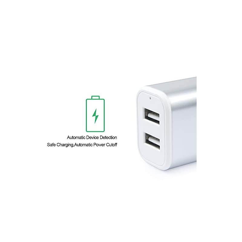 USB Wall Charger USB Plug Android Phone Charger Charger Block 21A Dual Port Charging Cube Power Adapter with 6ft Micro USB Charger for Galaxy J7 J5 J3 Samsung S7S6 Edge LG stylo 23