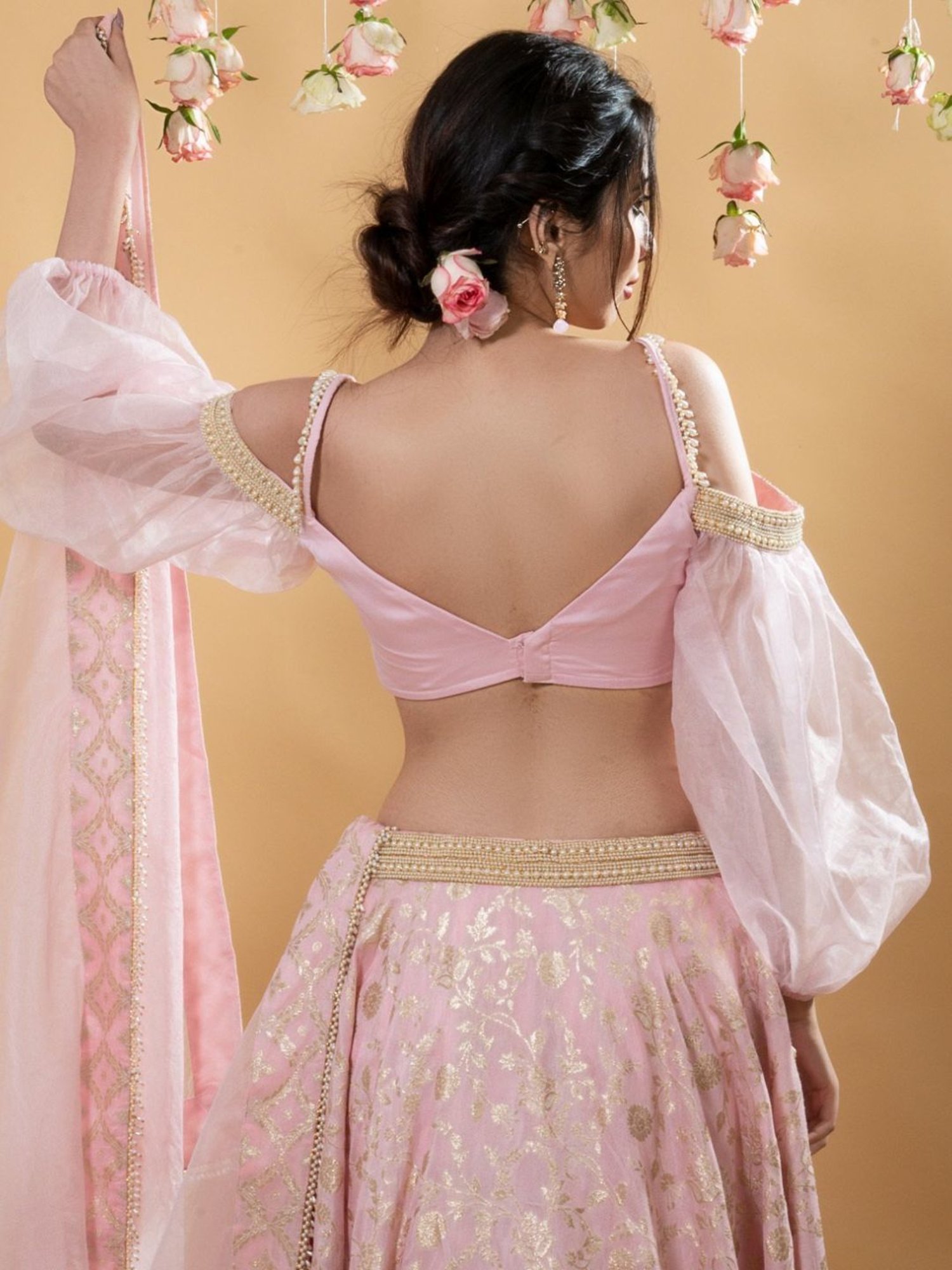 Monk and Mei Sitara Multi Tara Brocade Lehenga Set